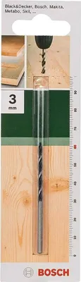 Produktbild von Bosch 1x Holzspiralbohrer für Weichholz, Hartholz, Ø 3 mm,