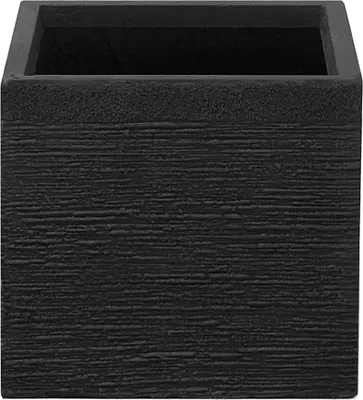 Produktbild von BELIANI Blumentopf Schwarz aus Fiberglas 30 x 30 x 28 cm Quadratisch Modern