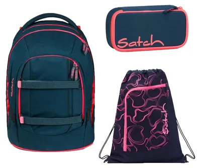 Produktbild von Satch Pack Schulrucksack Set Pink Phantom 3tlg