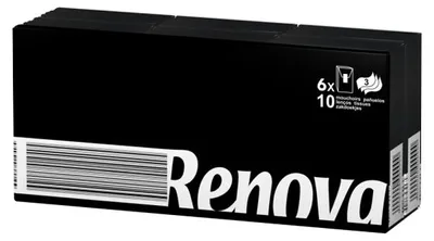 Produktbild von RENOVA 6 x 7 durchgefärbte Pocket Taschentücher SCHWARZ (42 Stück)