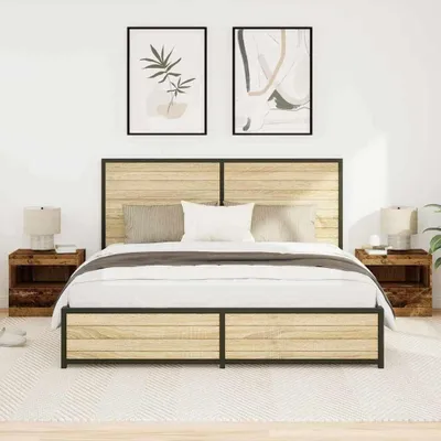 Immagine prodotto di vidaXL Tavolino da notte, 2 pezzi, legno di recupero, 50 x 40 x 45 cm, materiale in legno