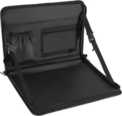 Produktbild von Auto-Organizer 3-in-1 mit Becherhalter und Laptop-Ablage, ideal für Familie und Pendler, praktisch unterwegs