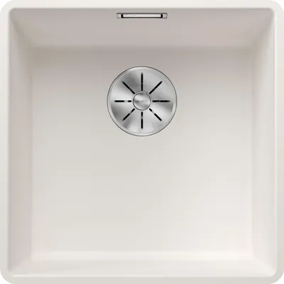 Produktbild von BLANCO SUBLINE 400-F, Schrankwaschbecken, Silgranit, Weiß, 50 cm, Deutschland