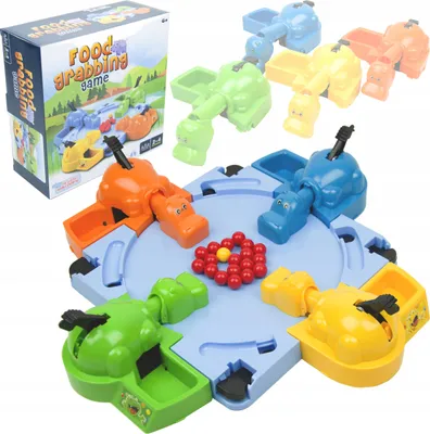 Produktbild von Hungry Hippo Arcycle Spiel Für 4 Spieler Familienspiel Hippo