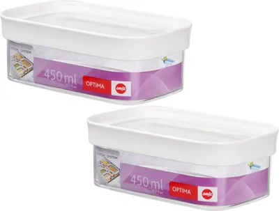 Produktbild von Emsa Optima Ordnungssystem Trockenvorratsdose stapelbar 450ml (2er Pack)