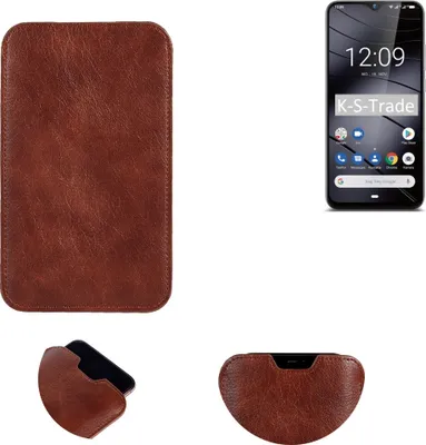 Produktbild von K-S-Trade Schutzhülle Handyhülle kompatibel mit Gigaset GS290 Handytasche Kunstleder Sleeve in braun