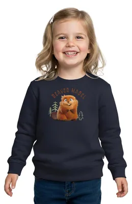 Produktbild von Spreadshirt Hoppers Bieber Mabel Mit Bäumen Kinder Premium Pullover, 158/164 (12 Jahre), Navy