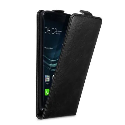 Obrázek produktu pro Cadorabo Pouzdro pro Huawei P9 PLUS Ochranný kryt v černé barvě Flipové pouzdro Kryt na mobil