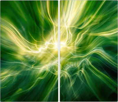 Produktbild von Spritzschutz Herdabdeckplatte Schneidebrett aus Glas Leuchtendes Glühen 2-Teilig (60x52cm)
