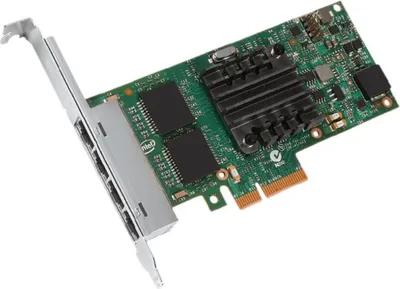 Produktbild von Intel I350T4G2P20, Eingebaut, Kabelgebunden, PCI Express, Ethernet, 1000 Mbit/s, Grün
