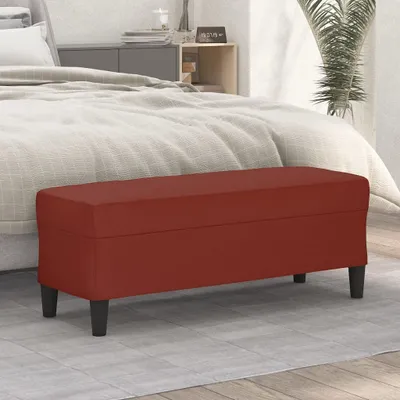 Produktbild von Möbel Sitzbank Weinrot 100x35x41 cm Kunstleder - Gartenbänke 349419