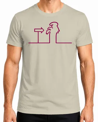 Immagine prodotto di Maglietta da uomo "Linea Balum Osvaldo Zeichentrick Strichmännchen Cavandoli", colore: naturale, taglia: XL