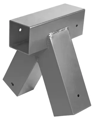 Produktbild von Relaxdays Schaukelverbinder, A-Form, 90°-Winkel, für 90x90 mm Kantholz, pulverbeschichteter Stahl, Schaukelwinkel, grau