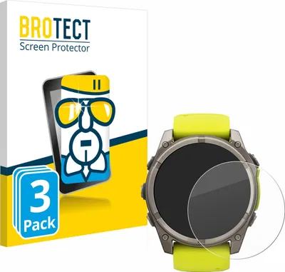 Produktbild von 3x BROTECT Schutzglas für Garmin Fenix 8 Solar (51 mm) Schutzfolie Panzer Folie Glas Display Schutz klar