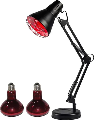 Produktbild von Rotlichtlampe 150 W, Infrarot-Wärmelampe mit Timer, 9 Temperaturstufen, 220 V, ohne Leuchtmittel, ideal für gezielte Wärmetherapie