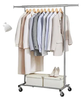 Imagen del producto de Perchero, con ruedas, con altura ajustable - 45 x (92-132) x 161,5 cm