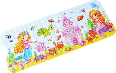 Produktbild von Badematte Antirutsch Cartoon Zeemeerjungfrau, 100 x 40 cm, für Kinderbad