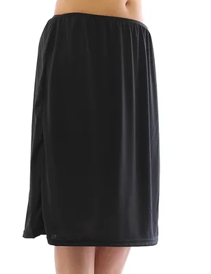 Produktbild von Maxi Unterrock Gummibund Falten Rock Skirt Maxirock Schwarz L/XL
