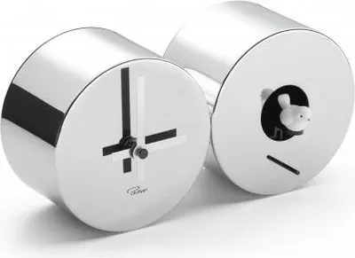 Obrázok produktu pre Philippi Cuculo kukučkové hodiny chróm, 24 cm (l) 215007