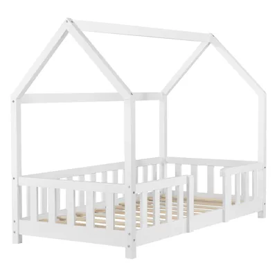 Obrázok produktu pre In And OutdoorMatch Detská postieľka Cheyanne - S ochranou proti pádu - 70x140 cm - Biela - Pre dievčatá - Pre chlapcov - Pre deti