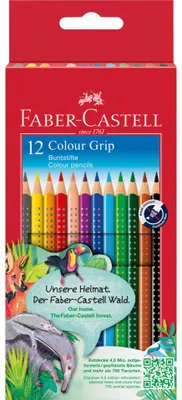 Productafbeelding van FABER-CASTELL 112412 Kleurpotlood GRIP - 12 kleuren, in kartonnen doos