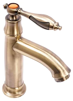 Produktbild von Retro Wasserhahn, Bad Messing Waschtischarmatur Retro Mischbatterie Waschbecken Armatur, Badarmatur Einhebel Mischbatterie