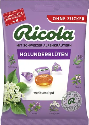 Image de Ricola o.Z. Bonbons aux fleurs de sureau 75 g