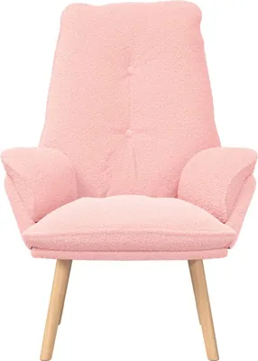Image de fauteuil vidaXL rose 69 x 74 x 93 cm tissu Sherpa