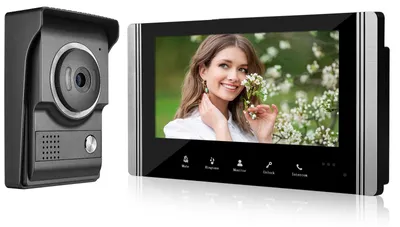 7 Zoll Video-Türsprechanlage mit HD-Kamera, Touch-Monitor, 1 Set