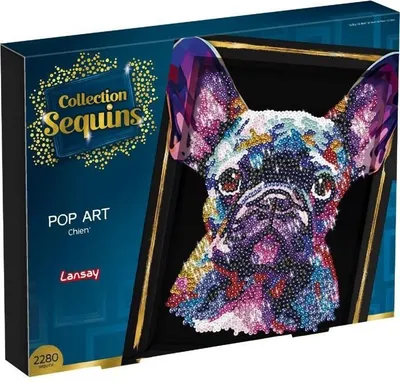Produktbild von Lansay Pop Art Hund Pailletten Bastelset ab 14 Jahren