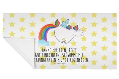 Produktbild von Mr. & Mrs. Panda Handtuch Einhorn Fliegendes Pferd - Weiß - Geschenk, Unicorn, kleines, 50x100, Glitzer, Regenbogen, Realität, gesichtshandtuch, Händehandtuch, Spielen