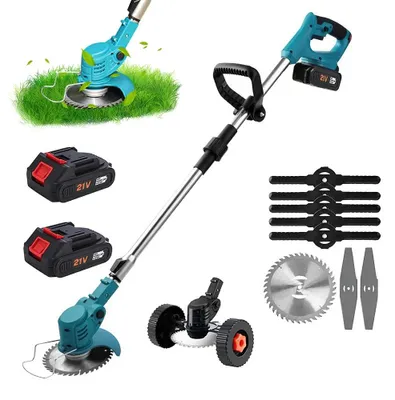 Produktbild von Elektrischer Rasentrimmer - Akku-Grasschneider - 1800 W - 2 Akkus - Für Rasen und Garten