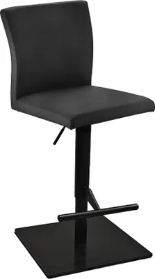 Produktbild von Edler Barhocker Tresenhocker Buono KM Gestell schwarz Kunstleder dunkelgrau