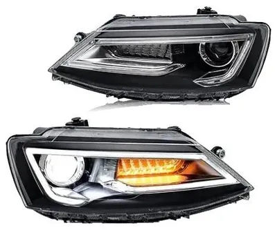 Produktbild von LED-Scheinwerfer, kompatibel mit JETTA Sagita, Dualstrahl, verbesserte Sichtbarkeit, KEIN Dämonenauge