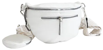 Produktbild von irisaa Umhängetasche Damen Crossbody Bag, 3 in 1 Schultertasche, Bauchtasche mit Reißverschluss und Verstellbarem breitem Gurt, Handtasche für Männer Frauen
