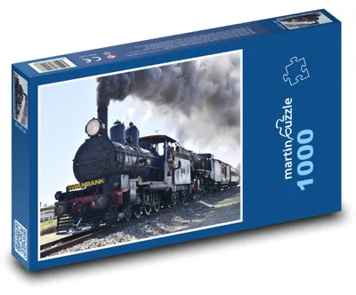 Obrázok produktu pre Puzzle 1000 Parná lokomotíva na železnici - martinpuzzle