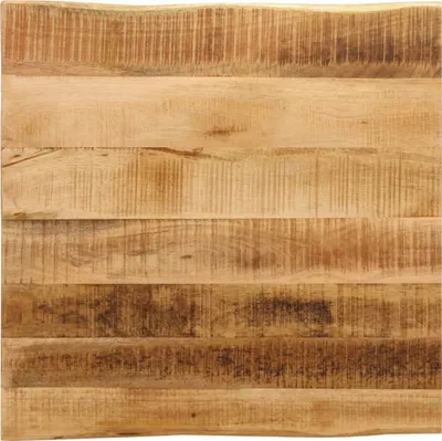 Produktbild von Tischplatte mit Baumkante 40x40x3,8 cm Raues Mango Massivholz