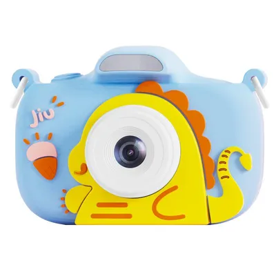 Produktbild von ZELURXX Kinderkamera, 2,4 Zoll Großbildschirm, Dual-Objektiv, HD-Videoaufnahme, 650mAh Akku, Geschenk für 3-12 Jahre, Blau