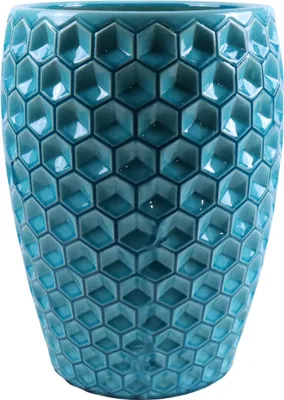 Zdjęcie produktu dla Sadzarka ceramiczna Versaille - Jasnoniebieska - Średnica 38 cm Wysokość 54 cm