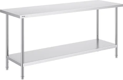 Zdjęcie produktu dla Stół gastronomiczny nierdzewny 60x183cm z półką wolnostojący do restauracji