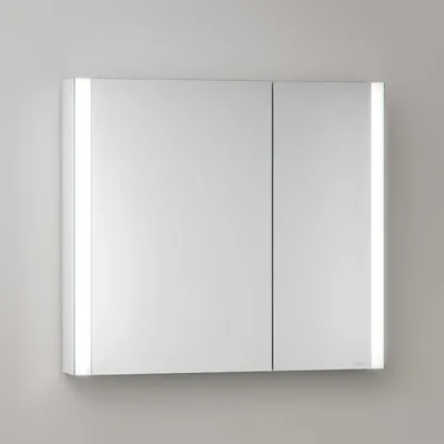 Productafbeelding van Keuco Royal Metis LED wandspiegelkast, 80 x 71 cm, met 2 asymmetrische deuren