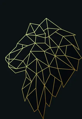 Produktbild von Leinwandbild - Motiv: Polygon Löwe - 60 x 90cm