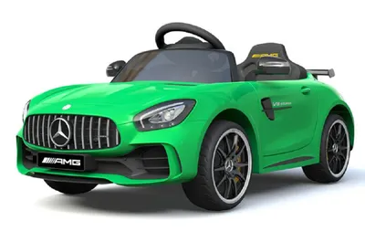 Obrázek produktu pro Dětské vozidlo - elektrické auto "Mercedes GT R" - licencované - 12V4,5AH, 2 motory- 2,4Ghz dálkové ovládání, MP3, kožené sedačky+EVA-zelená barva
