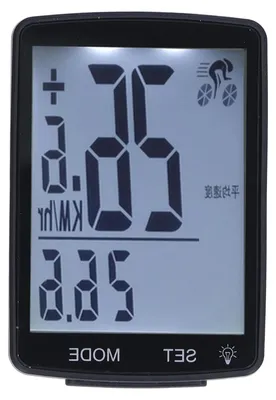 Produktbild von LCD-Geschwindigkeitsmesser für Fahrräder – Fahrradcomputer mit Kilometerzähler – Fahrrad-Datenanalyse – 20 Funktionen, kabellos – 28-Zoll-Display – Schwarz