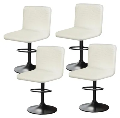 Immagine prodotto di Set di 4 coprisedie elastici con schienale, colore bianco