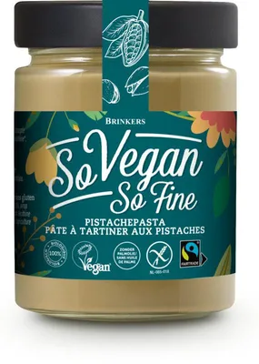 Obrázek produktu pro So Vegan So Fine Pistáciové těstoviny 270 g – Veganské, bezlepkové pistáciové krémy, bez cukru