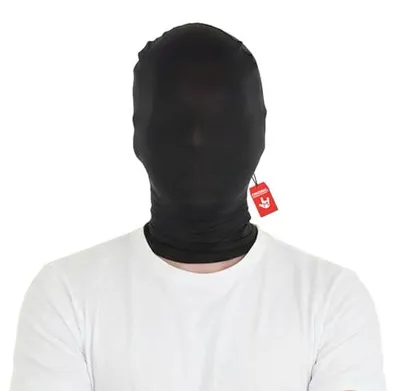 Produktbild von Morphsuits Vollgesichtsmaske Schwarz, Perfekt für Halloween, Karneval und Partys, Einheitsgröße