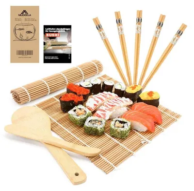 Produktbild von Sushi-Set Sushi-Kit Sushimatte - Bambus - 9-teilig - Für Anfänger