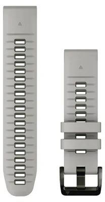 Produktbild von QuickFit® Silikonarmband - Garmin QuickFit® 22 mm Anschluss - Fog Gray / Moss
