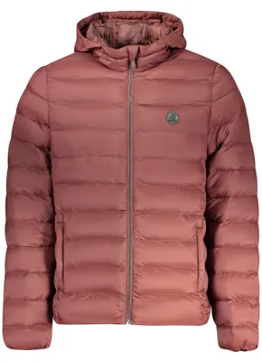 Produktbild von Stylische rote Herrenjacke mit Kapuze und Reißverschluss - Leicht, 100g